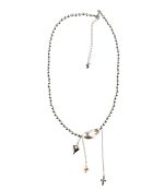 Барочный жемчуг и гематит чокер с подвесками